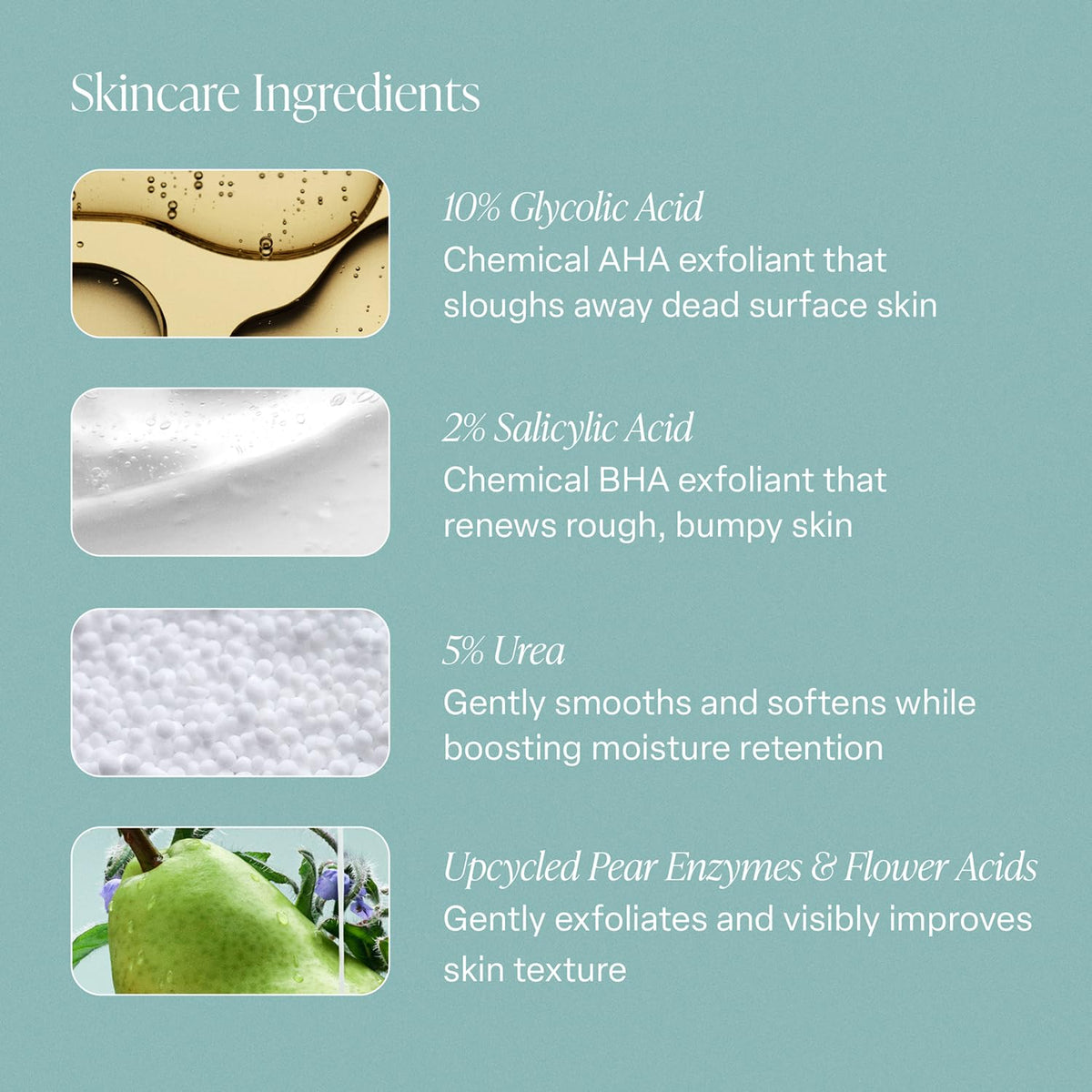 Smooth lower leg after application, Saltair shows visible softening and even texture