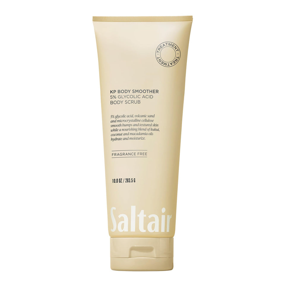 Saltair KP Body Scrub front jar showing clean packaging and clear purpose