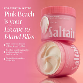 Label close-up on Saltair jar showing ingredient highlights and product claims