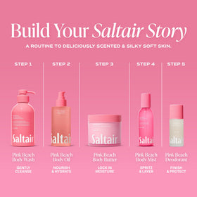 Saltair label close-up displaying ingredients and cruelty-free assurances