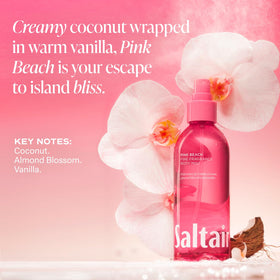 Saltair label showing ingredients and cruelty-free, vegan benefits