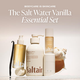 Saltair creamy lather in hand showing gentle, moisturizing foam