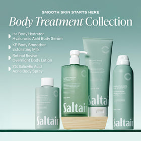 Saltair bottle on vanity in bathroom lifestyle scene conveying daily routine simplicity