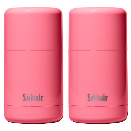Saltair front packaging showing Pink Beach scent and refillable case benefits