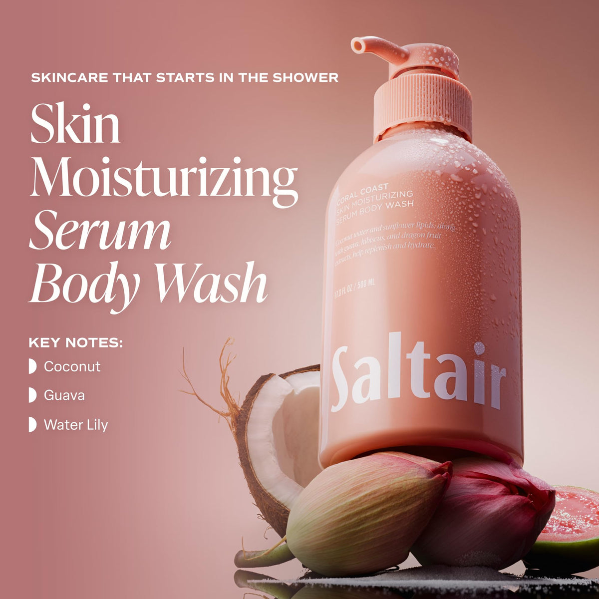 Saltair pump close-up showing dispenser and smooth gel texture benefits