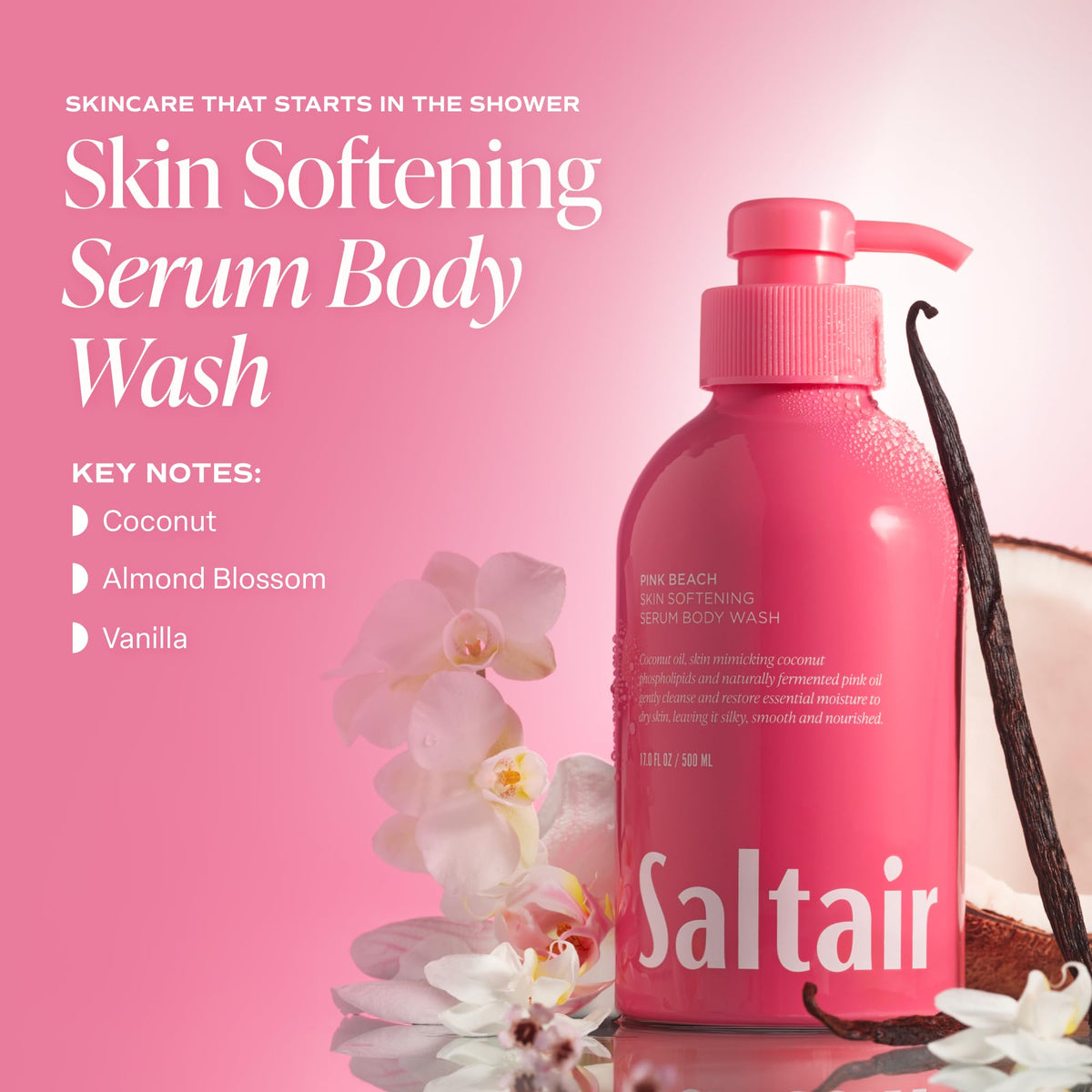 Saltair pump dispenser close-up for easy, mess-free daily use