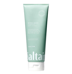 Saltair bottle front view showing pump and product branding for clear identification and trust
