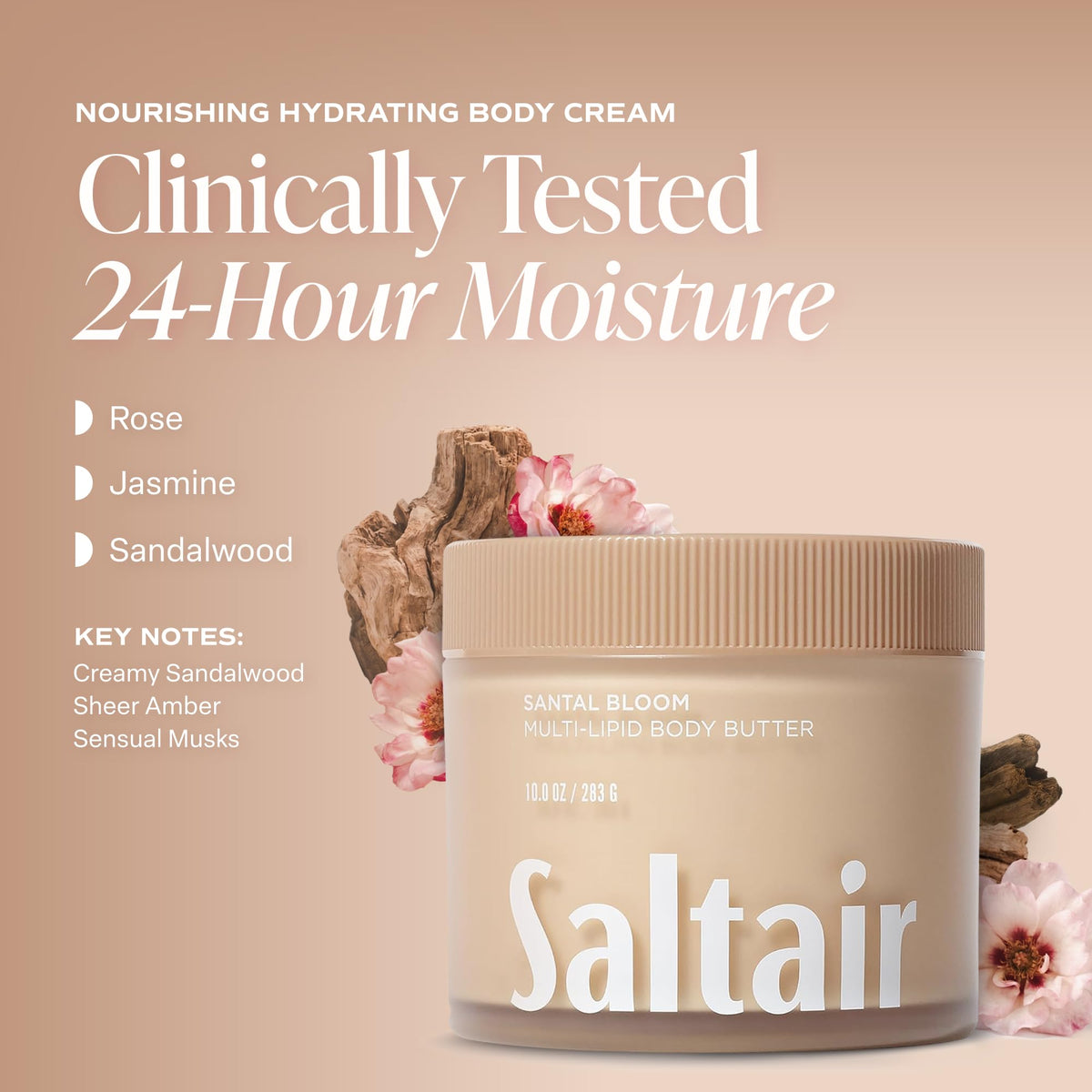 Saltair open jar with buttery cream texture highlighting quick absorption and nourishment