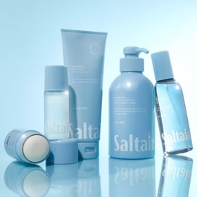 Saltair label closeup showing clean, vegan and cruelty-free benefit