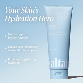 Saltair open tub cream texture highlighting quick absorption benefit