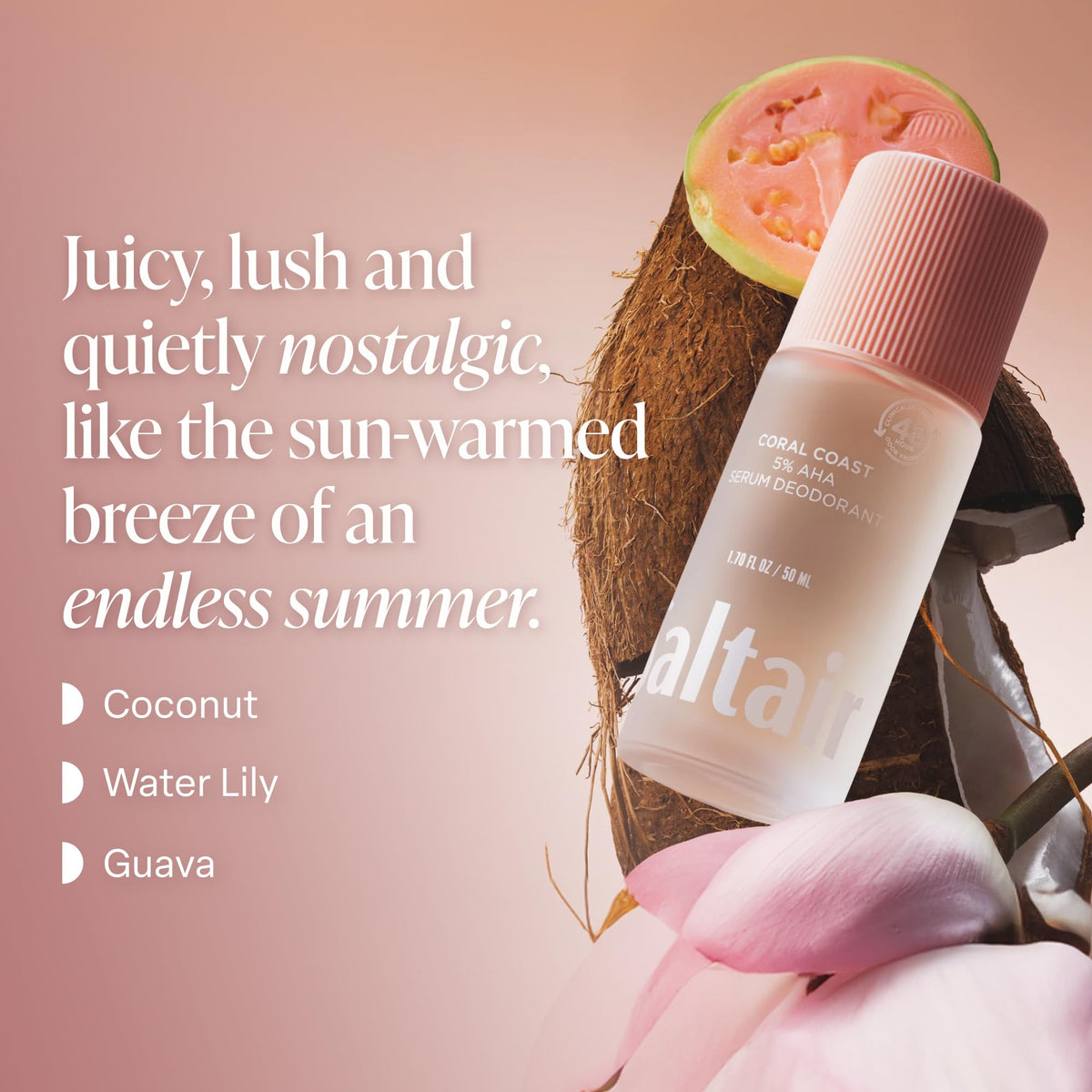 Saltair roll-on application underarm demonstrating easy glide and quick dry