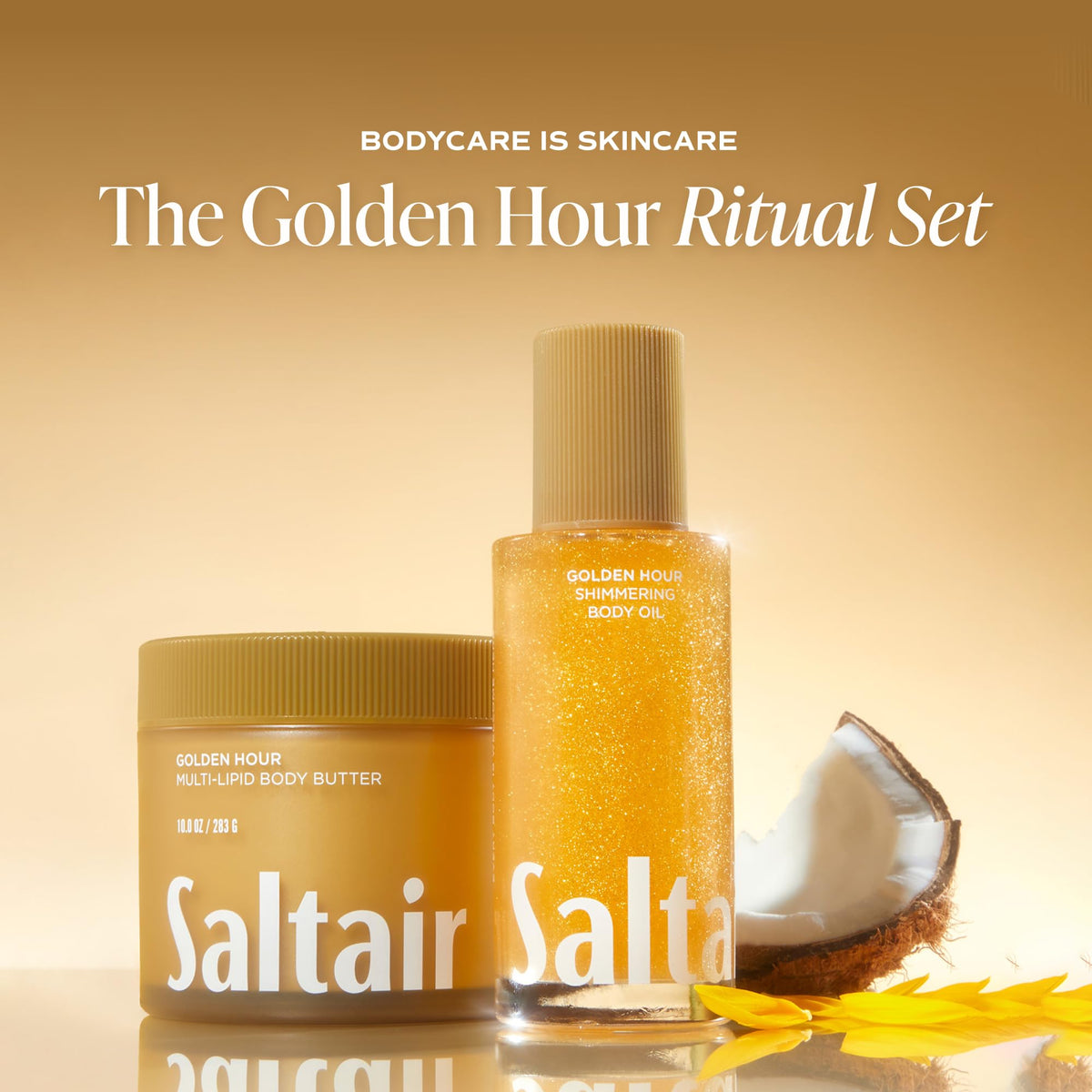 Saltair close-up of Kukui and Cacay oil blend to highlight nourishing ingredients benefit: deep hydration