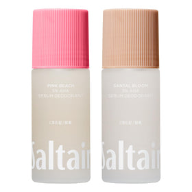 Saltair front packaging showing two roll-ons and scent names for easy selection