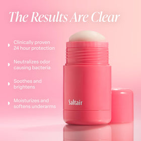 Saltair stick close-up texture demonstrating smooth, non-sticky application benefit