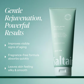 Saltair lotion texture close-up dispensed on hand highlighting smooth hydrating formula benefits
