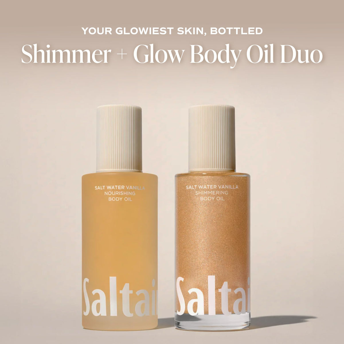 Saltair close-up of pearl pigments reveals subtle shimmer for radiant skin