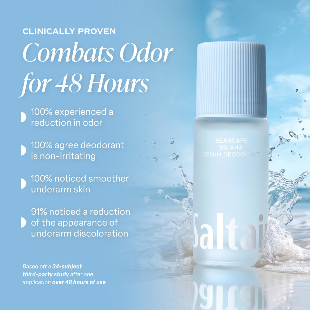 Two Saltair 1.7oz bottles laid flat to show travel-friendly twin-pack benefit