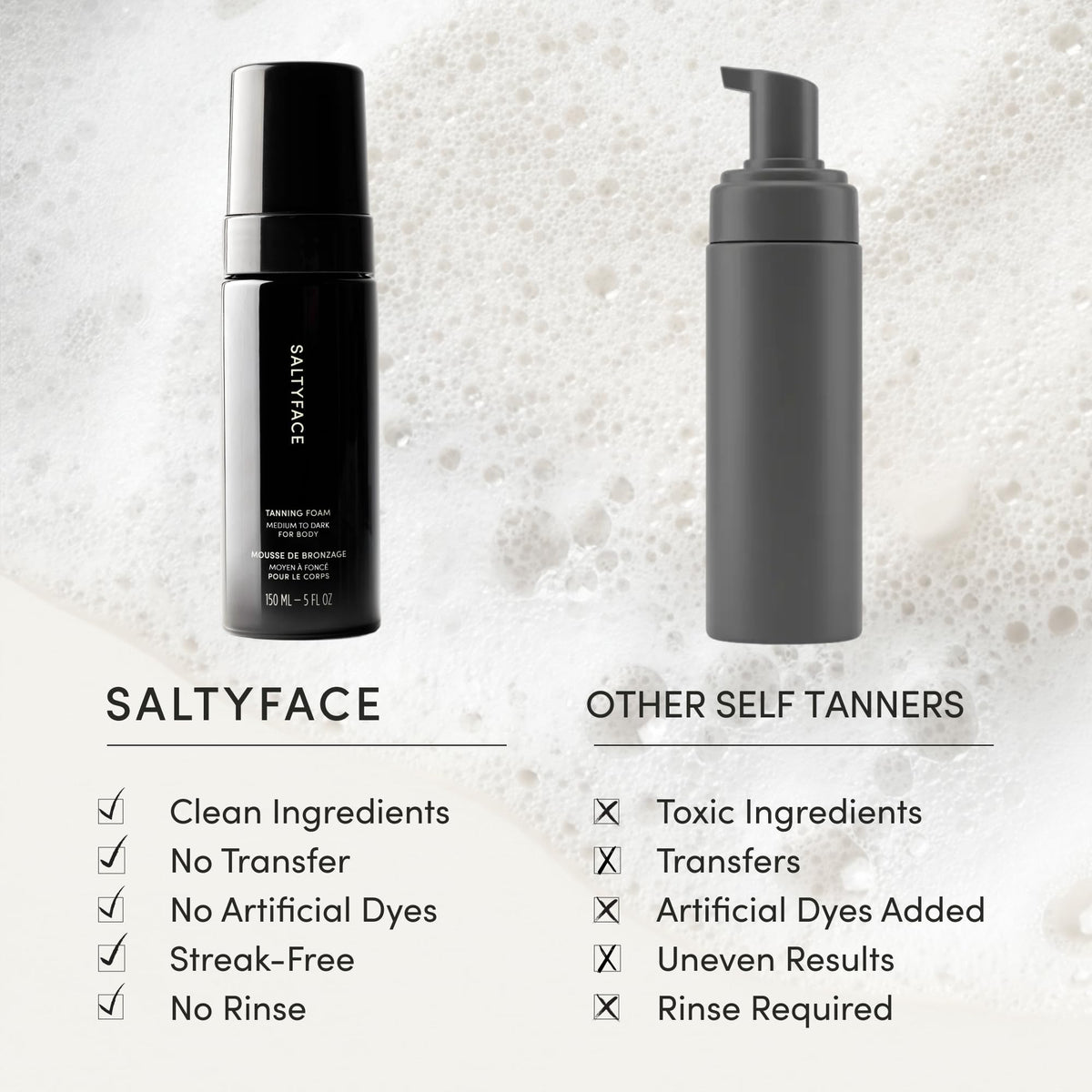 SALTYFACE back application using towel showing reach and even coverage