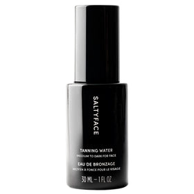 SALTYFACE front packaging showing 1 fl oz bottle and label benefits