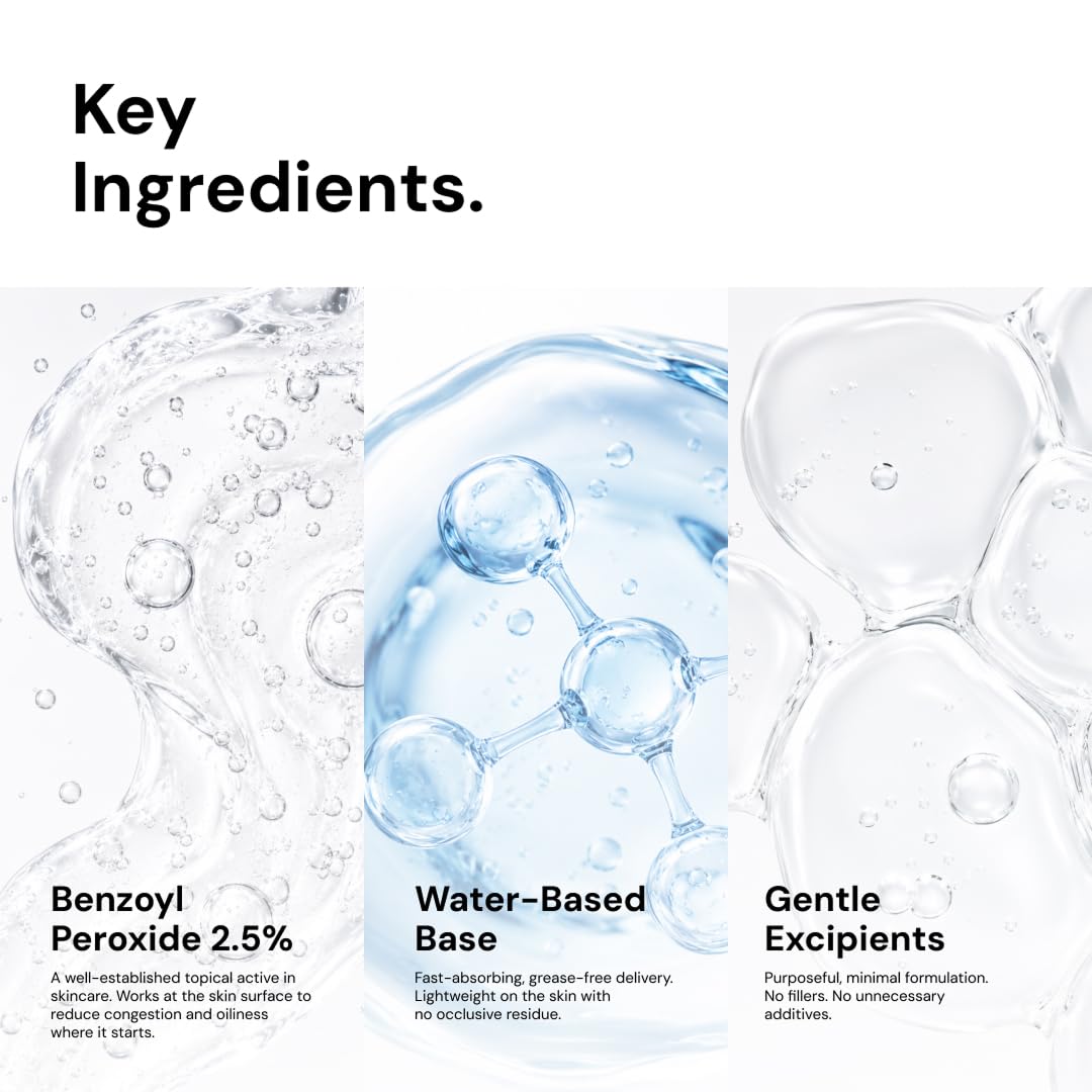 SALVE Benxop applied to facial spot illustrating targeted use for oil-prone areas