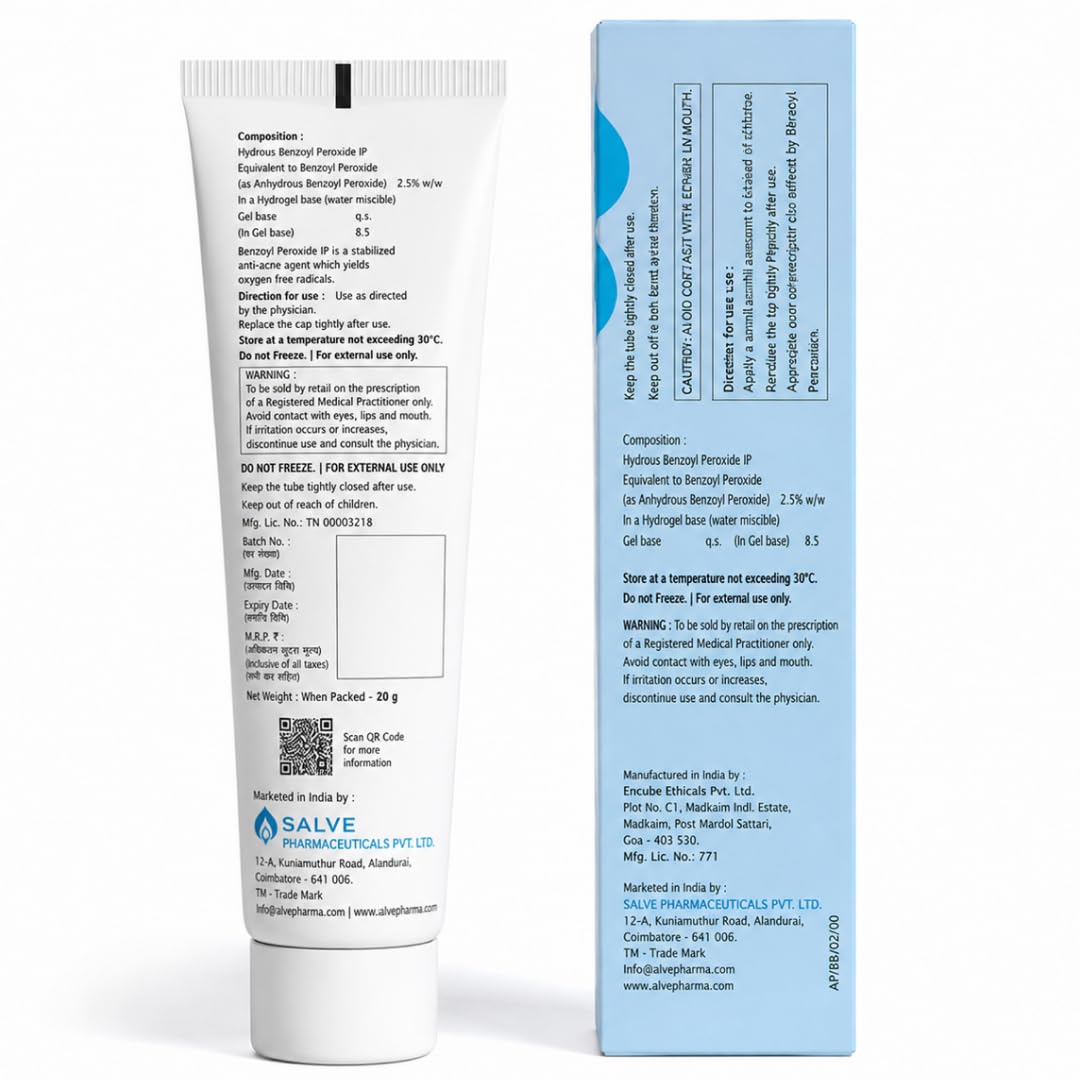 SALVE Benxop tube with cap open revealing dispensing nozzle for controlled application