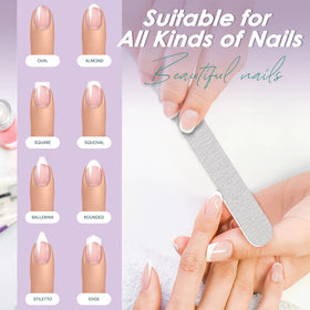 SALVMARY file in use shaping a nail tip to demonstrate efficient salon-grade performance