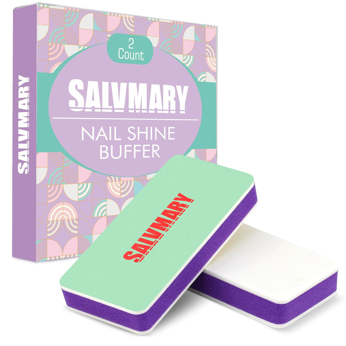 SALVMARY buffer tucked into a purse for on-the-go manicure convenience