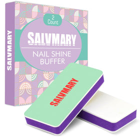 SALVMARY buffer tucked into a purse for on-the-go manicure convenience