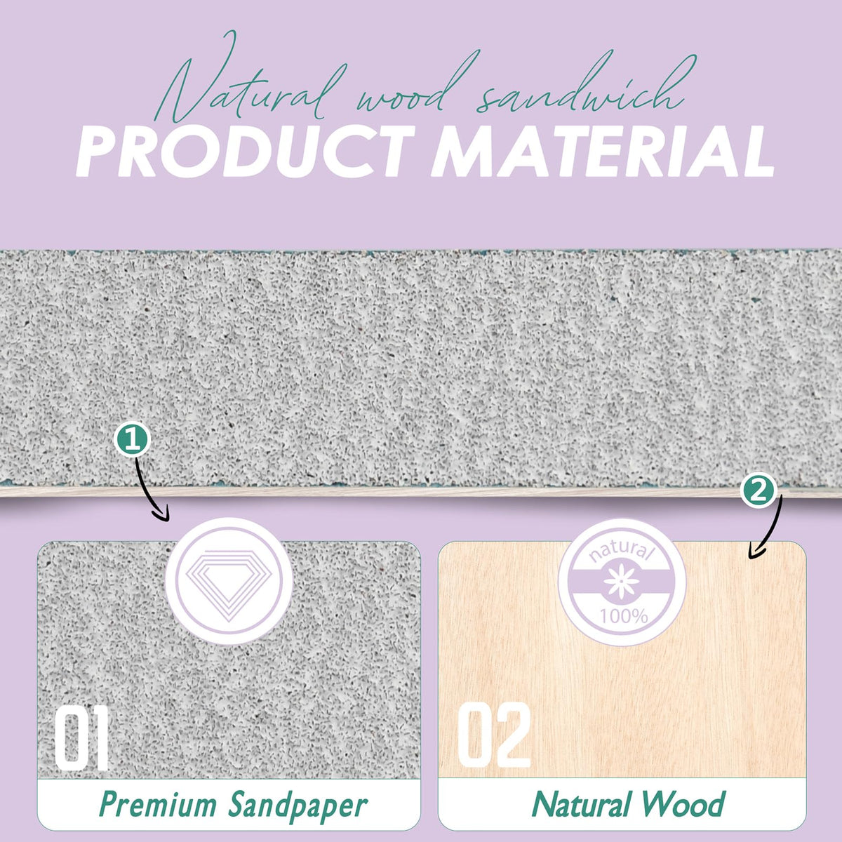 SALVMARY stacked emery boards showing smooth edges for consistent performance benefit