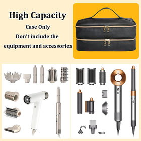Sambois case beside a hair dryer to show size and fit for convenient packing