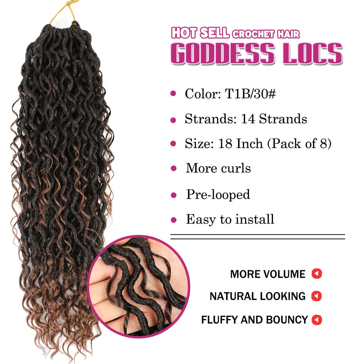 SAMBRAID close-up of mid-length curls showcasing soft, fluffy texture