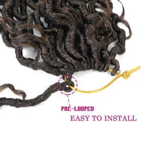 SAMBRAID installed goddess locs on model demonstrating full coverage