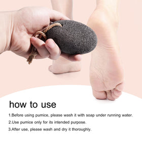 SAMEBUTECO leaf-shaped pumice used on foot edge to smooth hard-to-reach areas