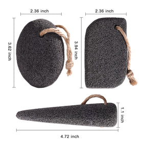 SAMEBUTECO close-up volcanic texture highlighting rough surface for effective exfoliation