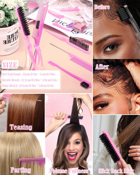 Samnyte before and after edges demonstrating sleek hairline hold