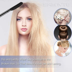 Samnyte before and after hairline demonstrating tame baby hairs benefit