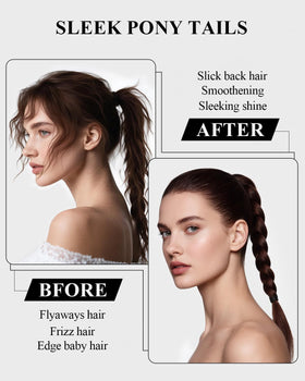 Samnyte used to create a sleek ponytail for frizz-free finish