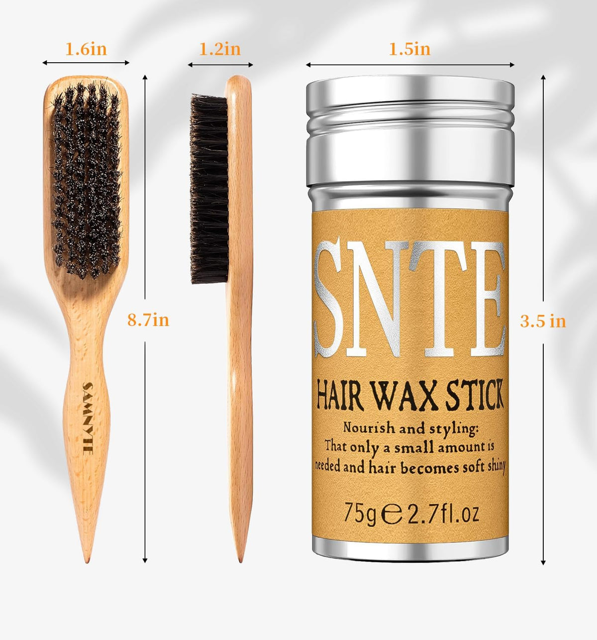 Top-down image of Samnyte brush smoothing a low ponytail demonstrating easy styling