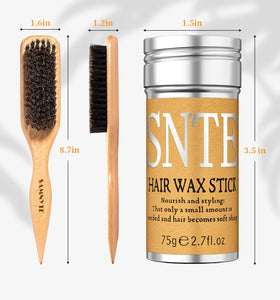 Top-down image of Samnyte brush smoothing a low ponytail demonstrating easy styling