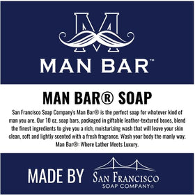 San Francisco Soap Company Cardamom & Juniper bar texture close-up showing lather potential