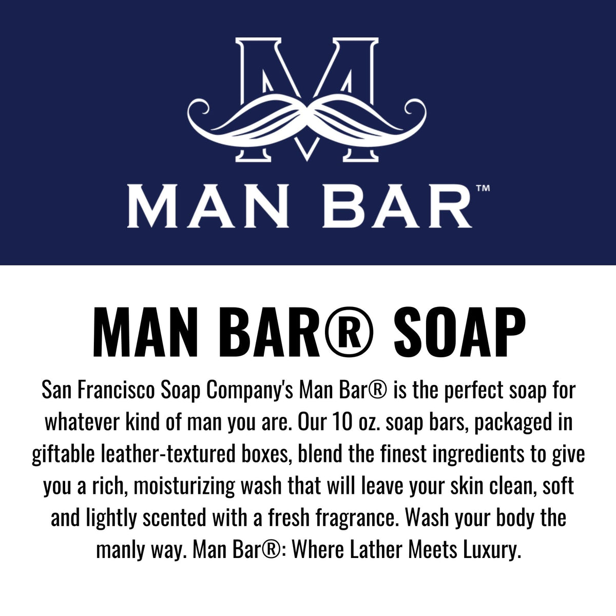 San Francisco Soap Company ingredient label close-up showing chemical-free formulation benefits