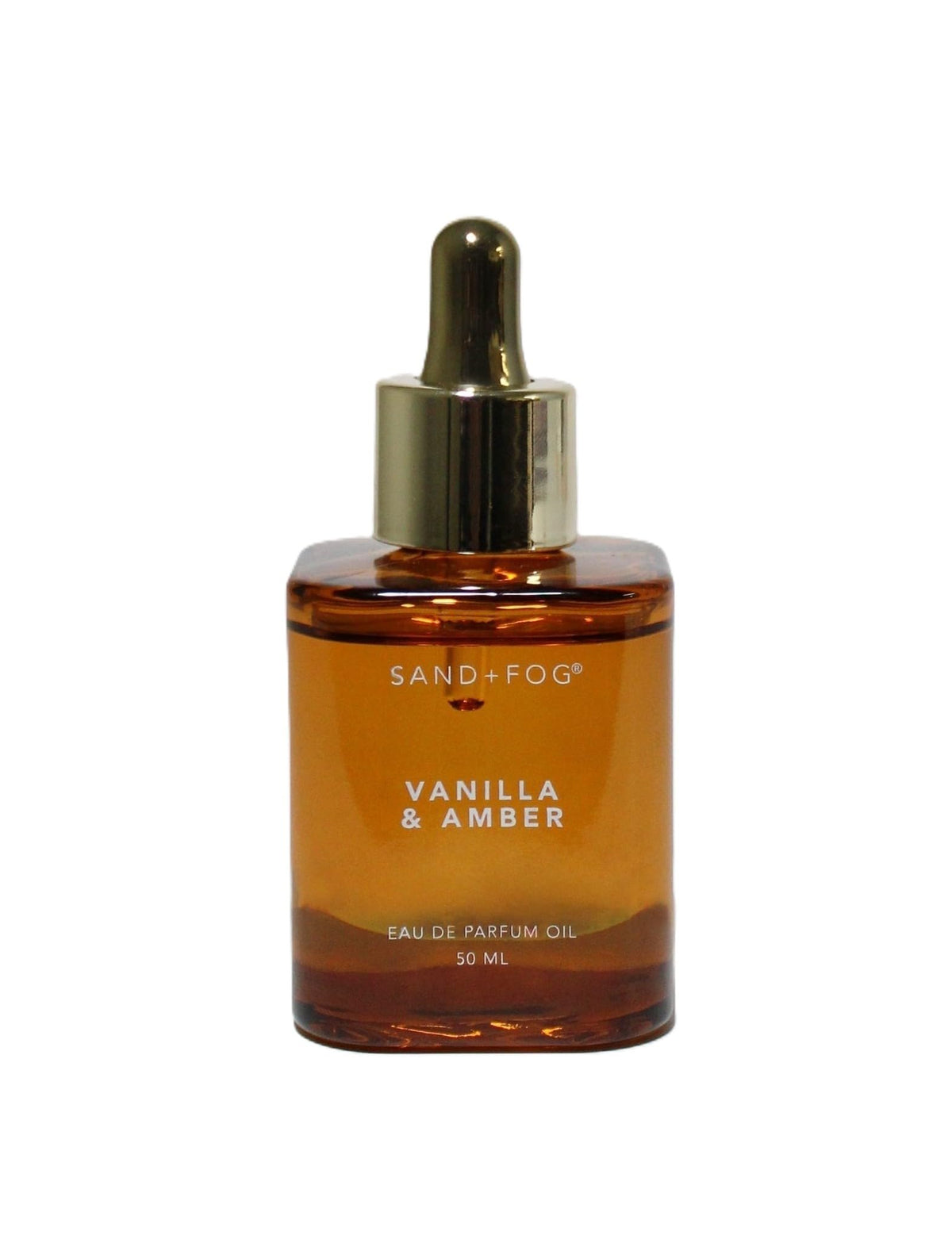 Sand + Fog front bottle amber glass with dropper, shows precise application benefit