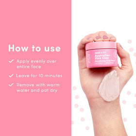 Sand & Sky rinsing off mask in bathroom illustrating easy removal and refreshed skin