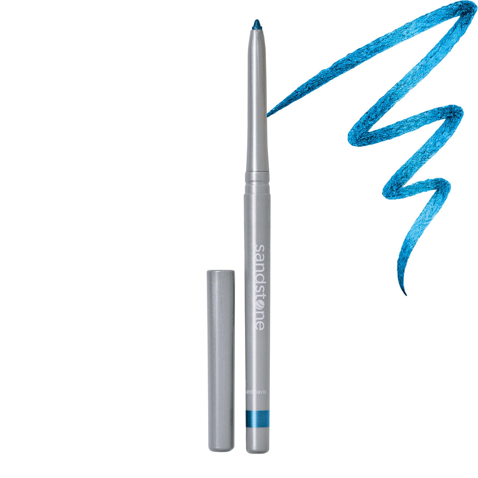 Sandstone Scandinavia Blue Ice front view showing metallic blue finish and sleek pencil