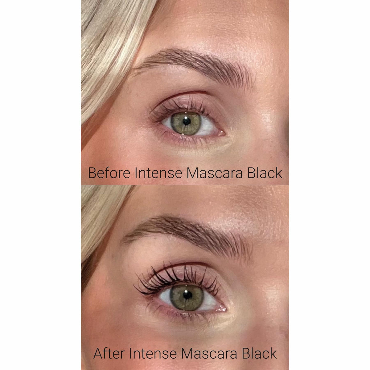 Sandstone Scandinavia mascara bottle detail highlighting label and transition packaging clarity