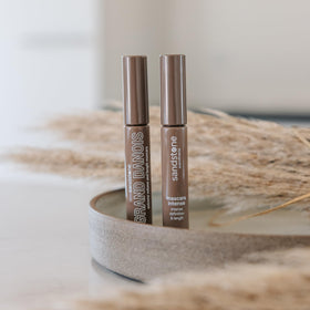 Sandstone Scandinavia mascara label closeup showing fragrance-free paraben-free formula