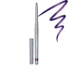 Sandstone Scandinavia purple eyeliner front view showing slim pencil and cap, easy application