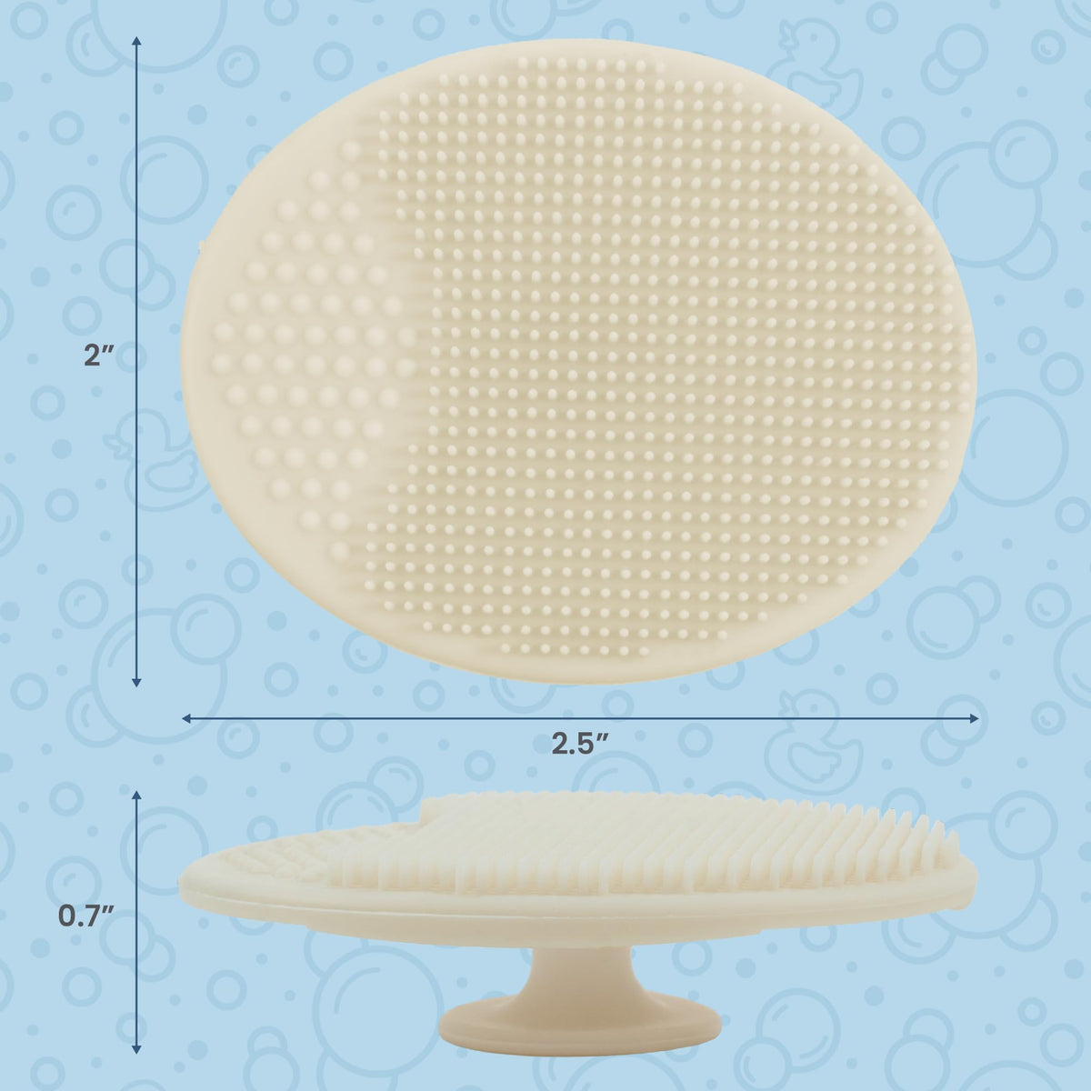 S&T INC. scrubbie creating gentle lather with baby shampoo for effective cleaning