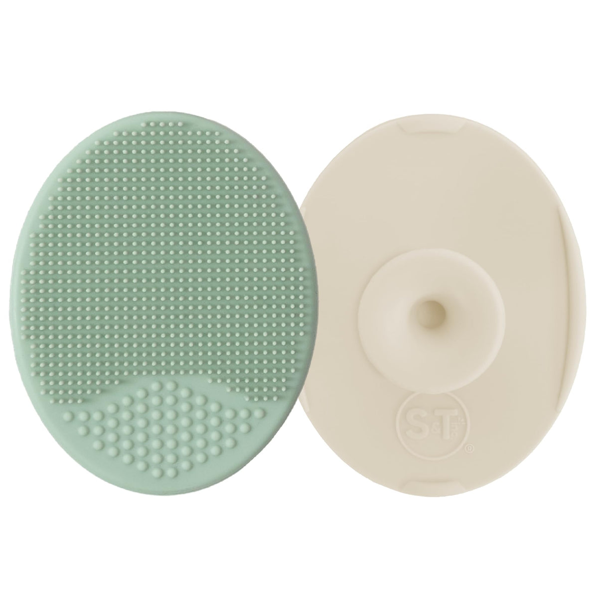 S&T INC. brushes suctioned to tile drying upright to avoid mildew buildup