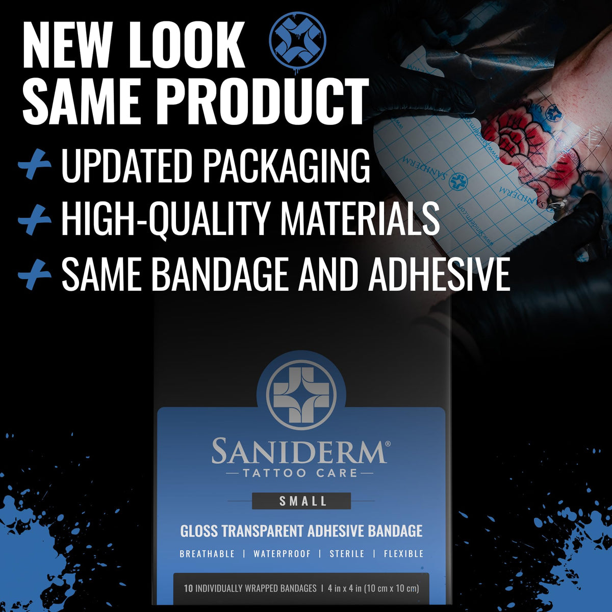 Saniderm close-up of sheet texture demonstrating durable breathable film